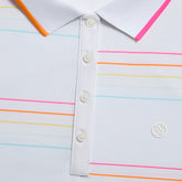 OFFSET STRIPE TECH PIQUÉ SLEEVELESS POLO