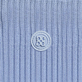 COTTON BLEND RIB KNIT FITTED TOP