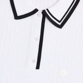 RIBBED KNIT SWEATER POLO