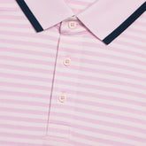 PERFORATED STRIPE JERSEY POLO