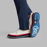 GALLIVANTER TUXEDO STRIPE LEATHER GOLF SHOE