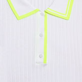 RIBBED KNIT LONG SLEEVE POLO SWEATER