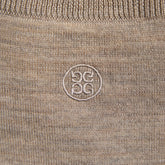 MERINO WOOL COTTON PLAITED 1/4 ZIP SWEATER