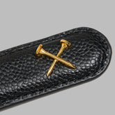 METAL TEES PEBBLE LEATHER BELT