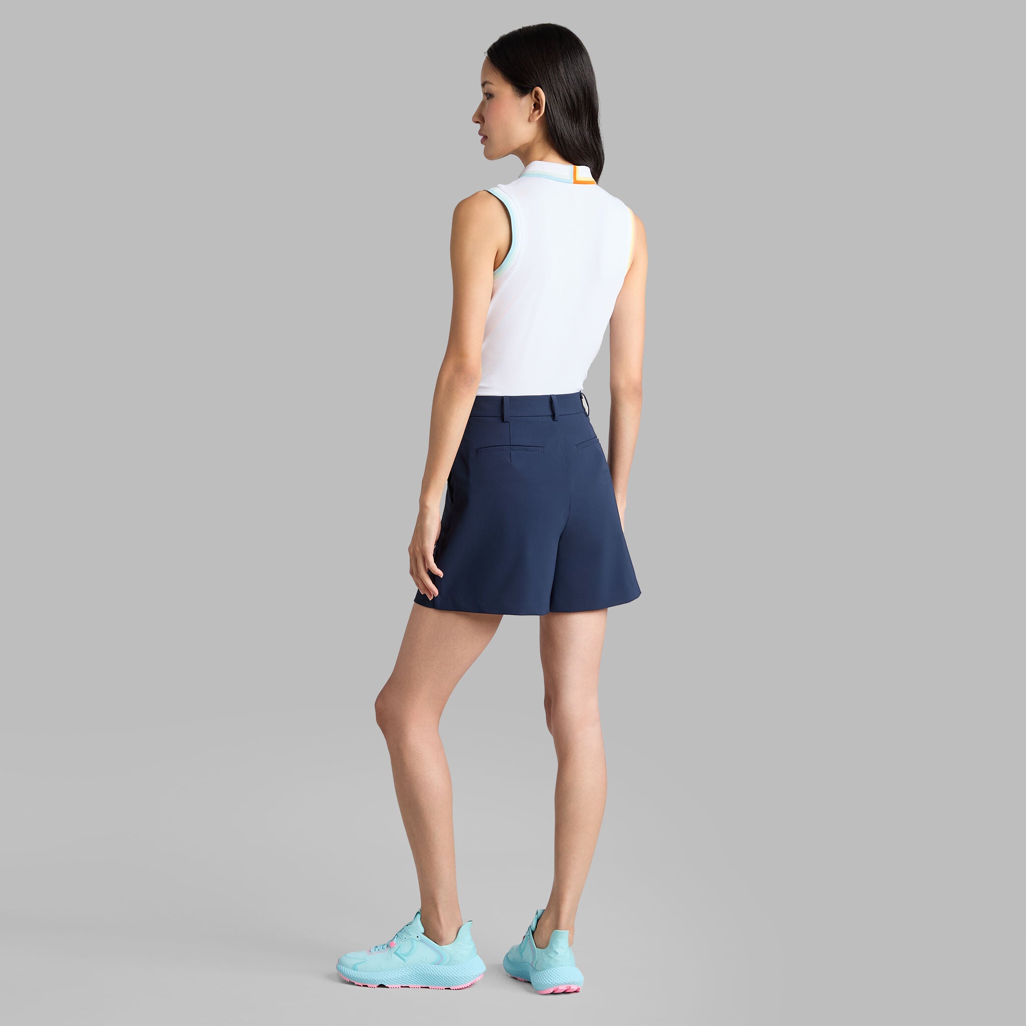 JOHNNY COLLAR RIBBED TECH SLEEVELESS POLO