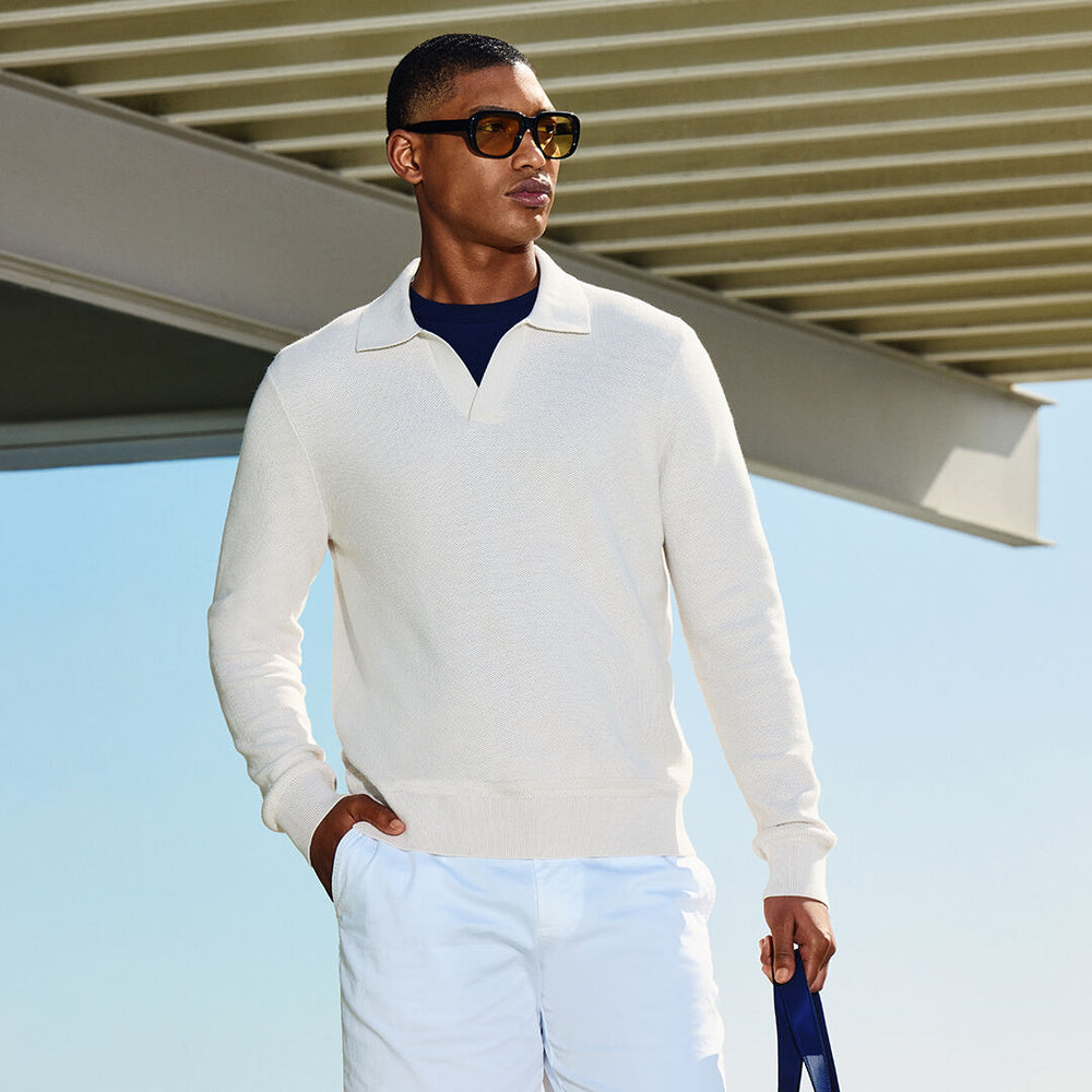 JOHNNY COLLAR COOLING COTTON SWEATER POLO
