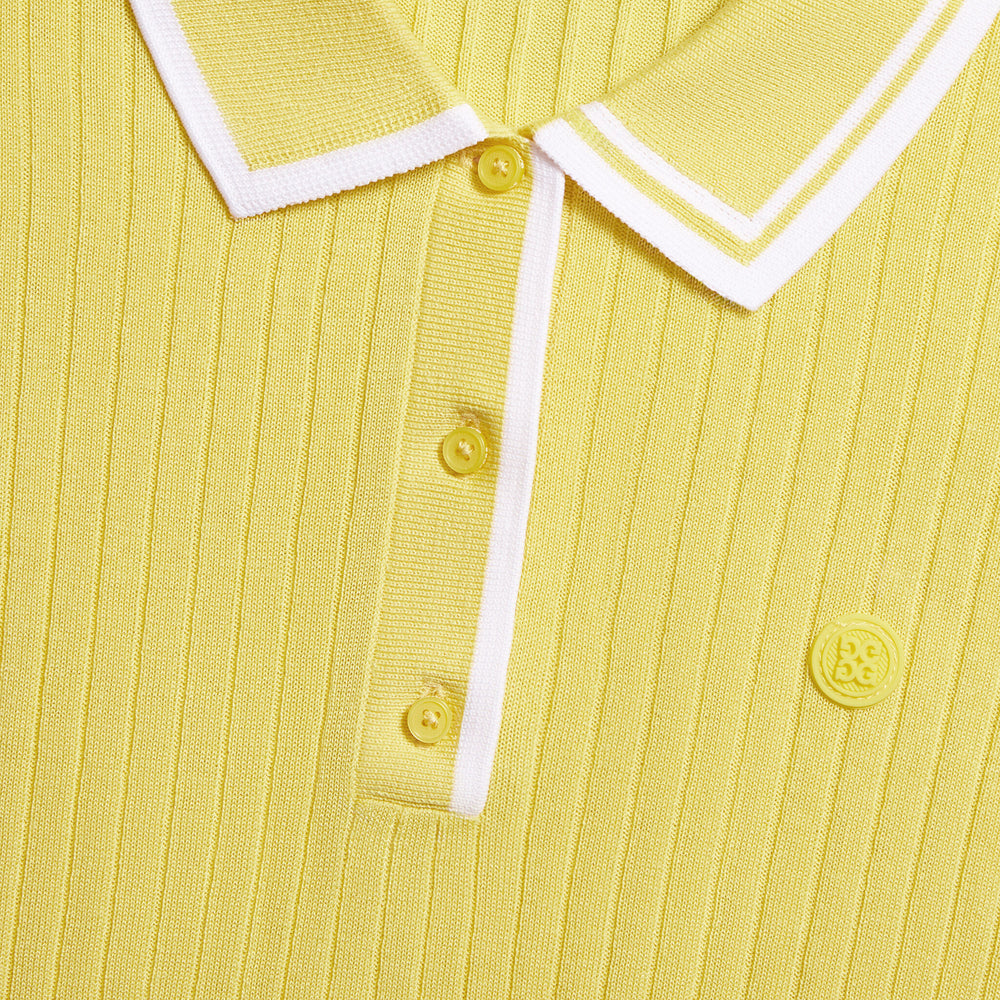 RIBBED KNIT SWEATER POLO