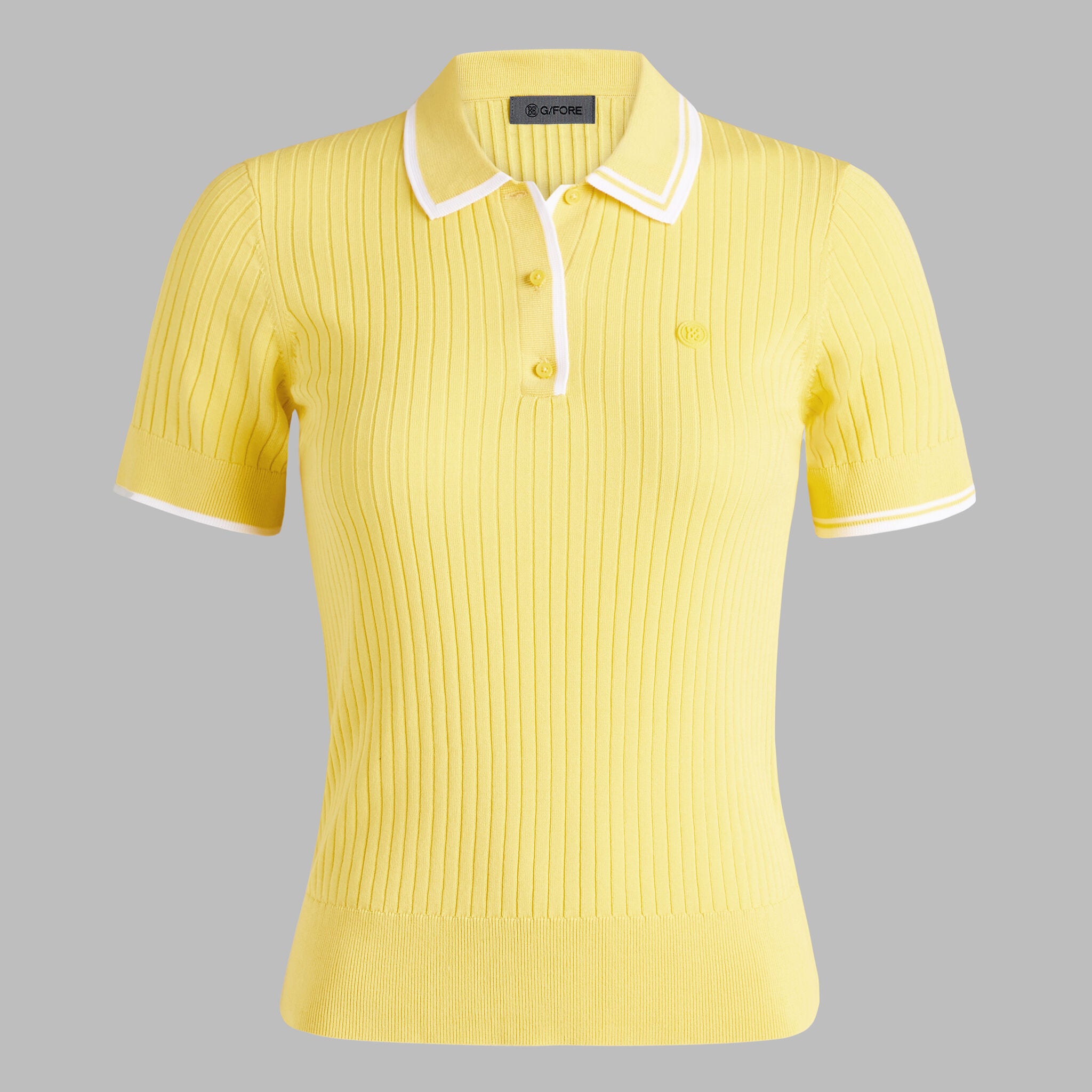 RIBBED KNIT SWEATER POLO