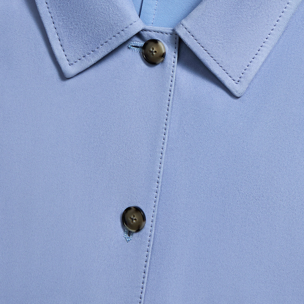 RELAXED FIT SUEDE SHIRT JACKET