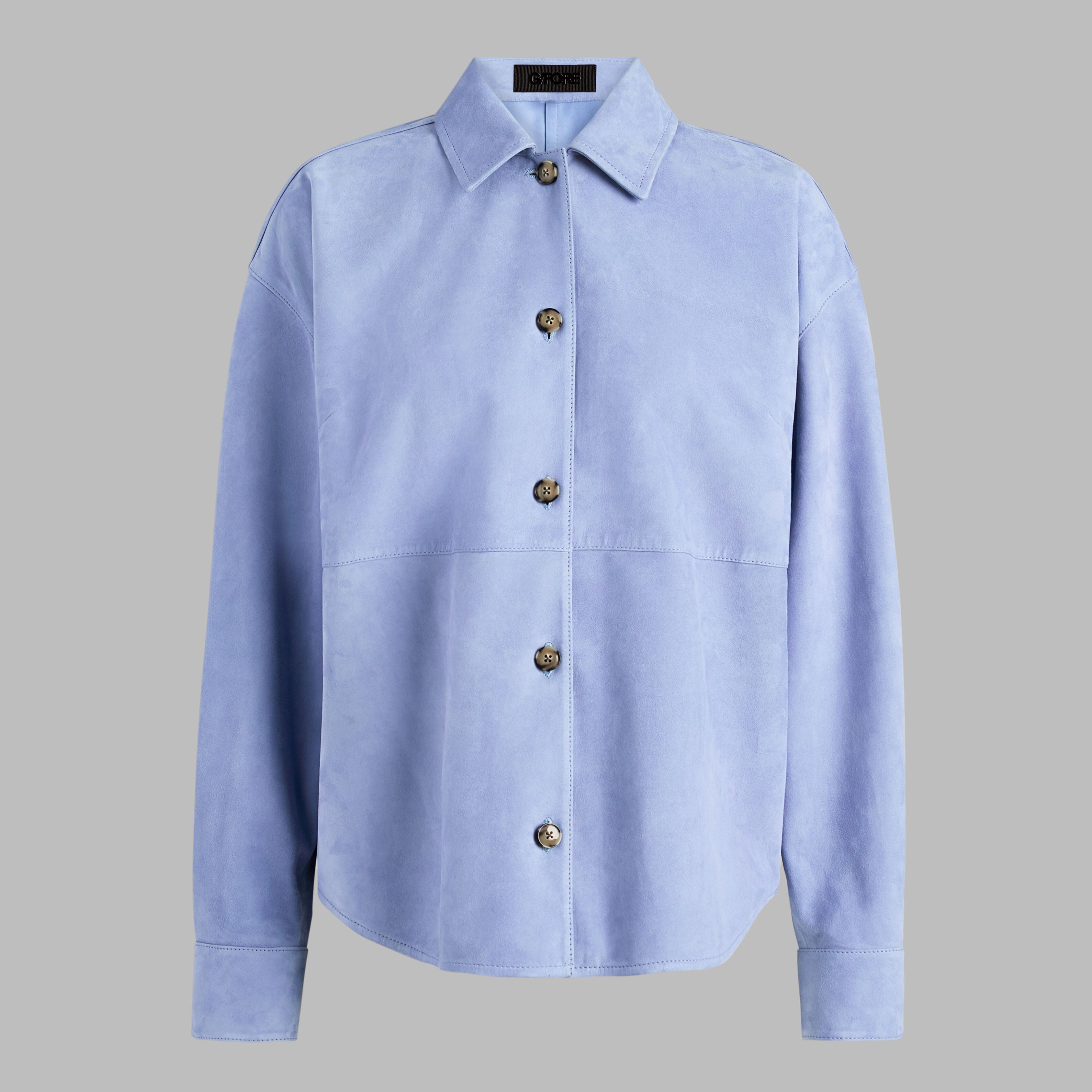 RELAXED FIT SUEDE SHIRT JACKET