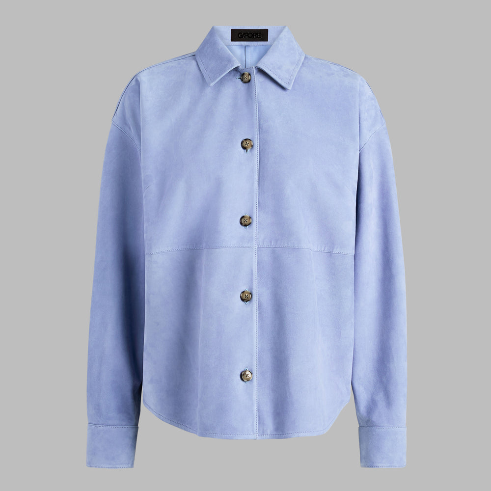 RELAXED FIT SUEDE SHIRT JACKET