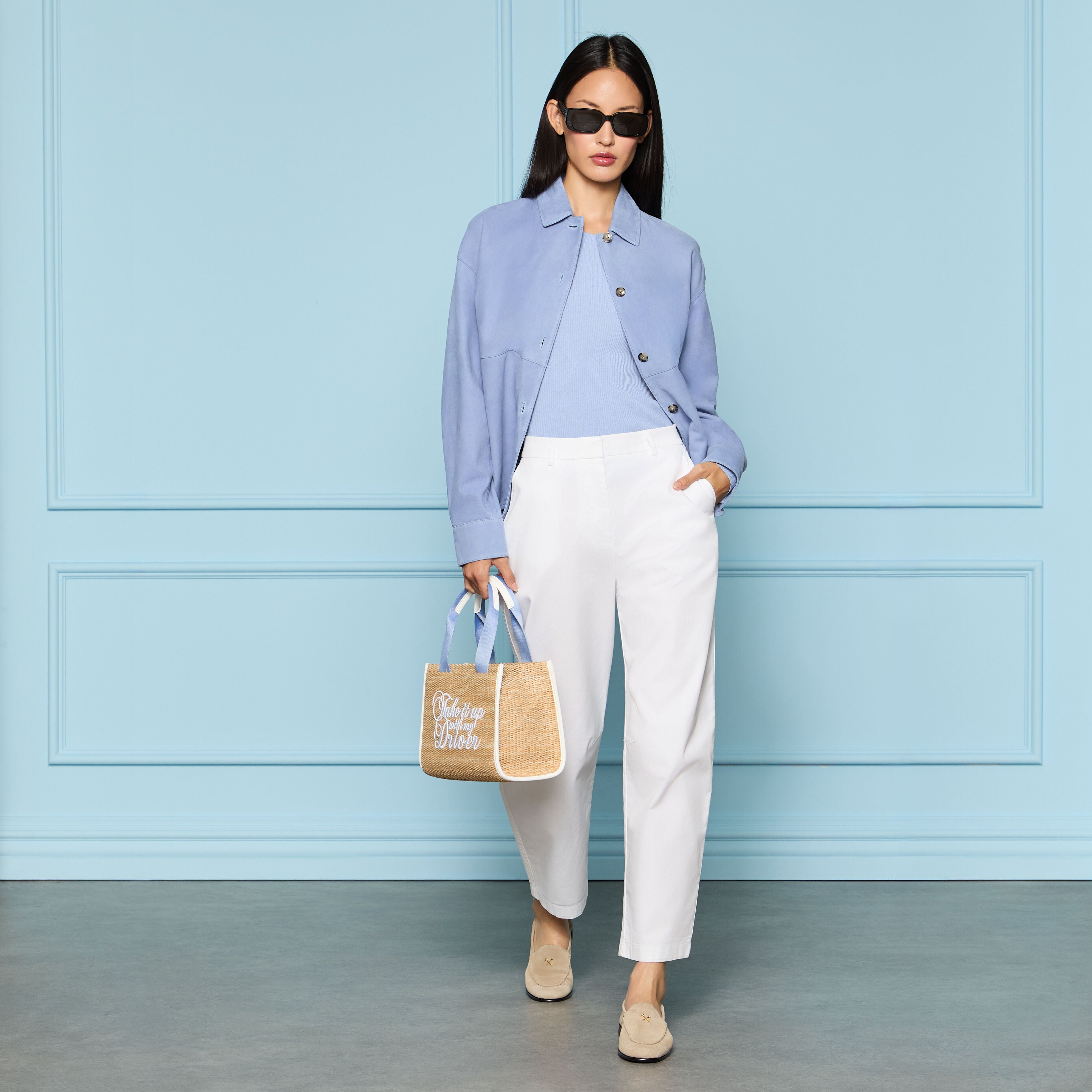 RELAXED FIT SUEDE SHIRT JACKET