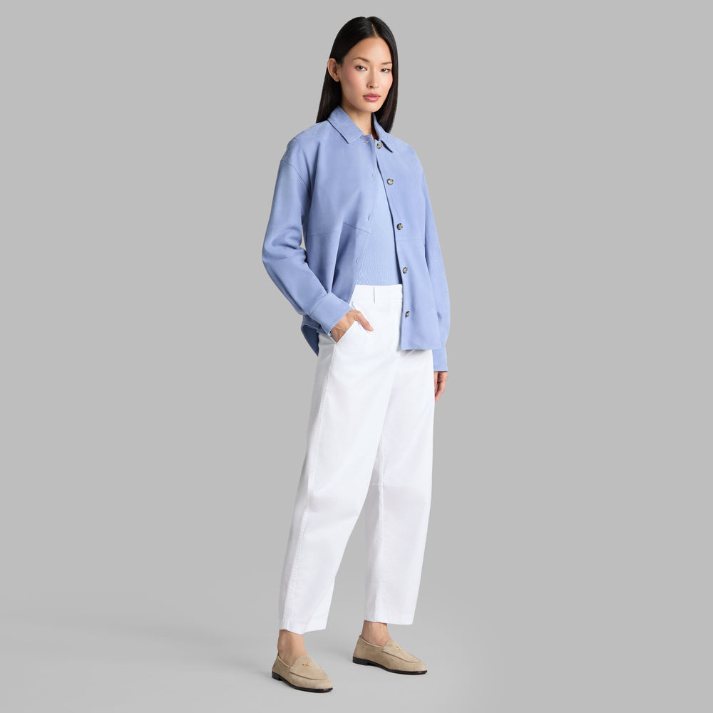RELAXED FIT SUEDE SHIRT JACKET