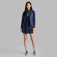 V-DOWN QUILTED STRETCH TECH INTERLOCK VEST