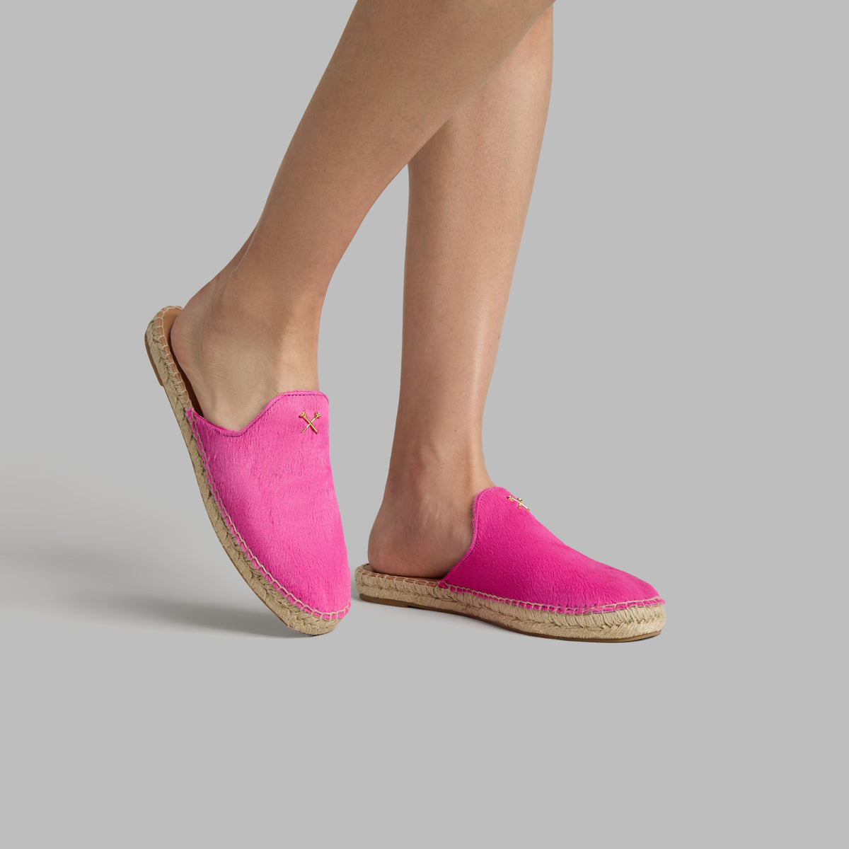 METAL TEES PONY HAIR ESPADRILLE