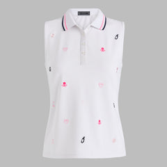EMBROIDERED TECH PIQUÉ SLEEVELESS PERFORMANCE POLO