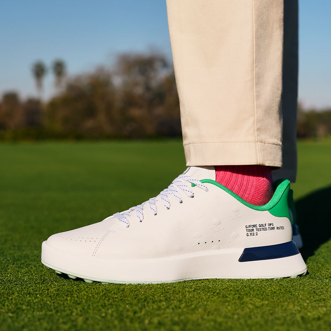 G.112 EMBOSSED SKULL & TEES GOLF SHOE