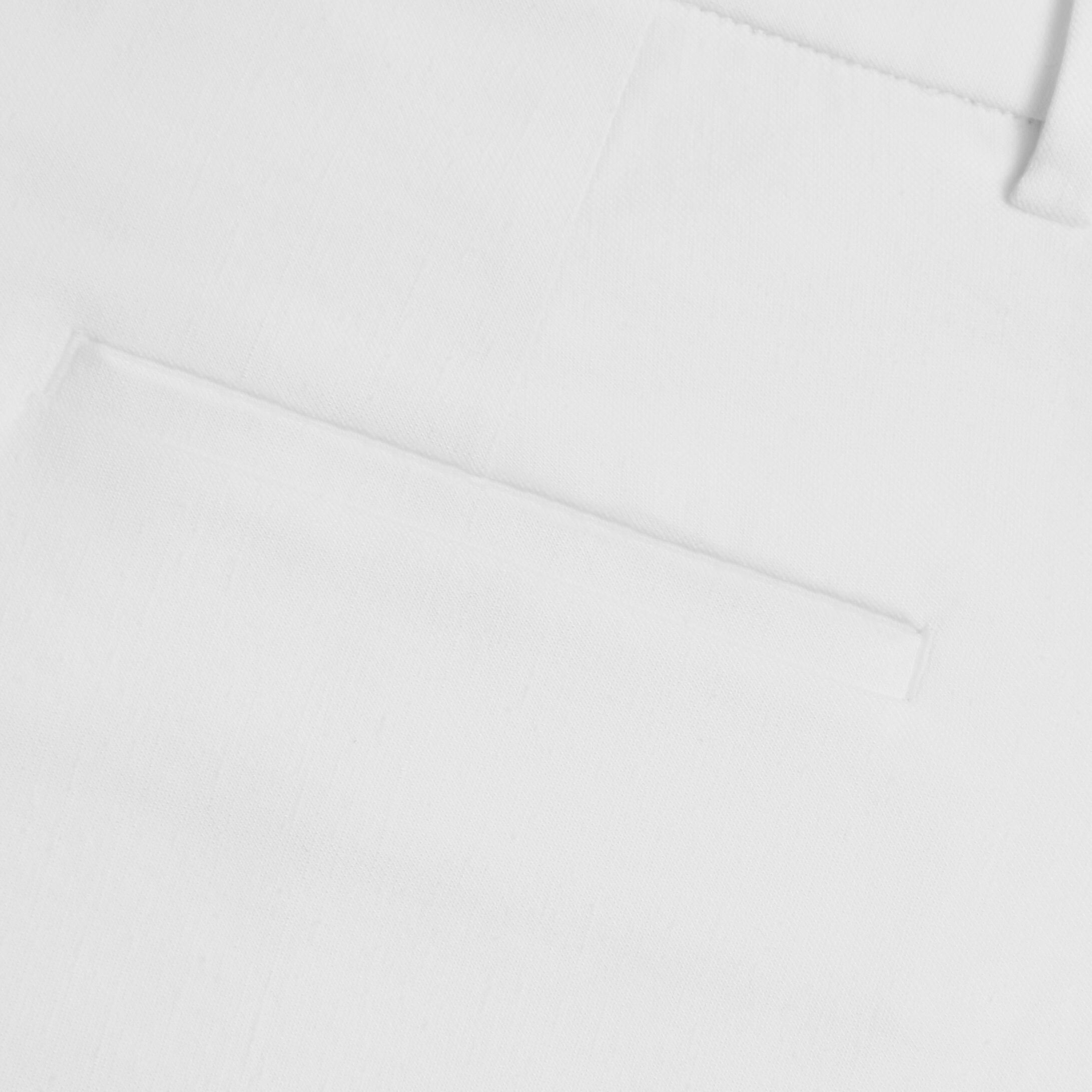 LTD RELEASE LINEN CROPPED PLEATED TROUSER
