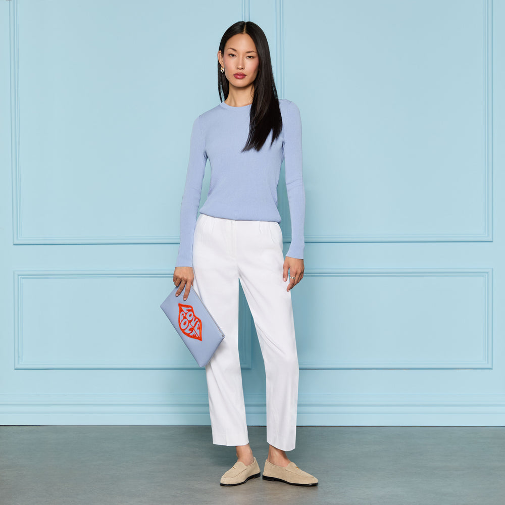 LTD RELEASE LINEN CROPPED PLEATED TROUSER