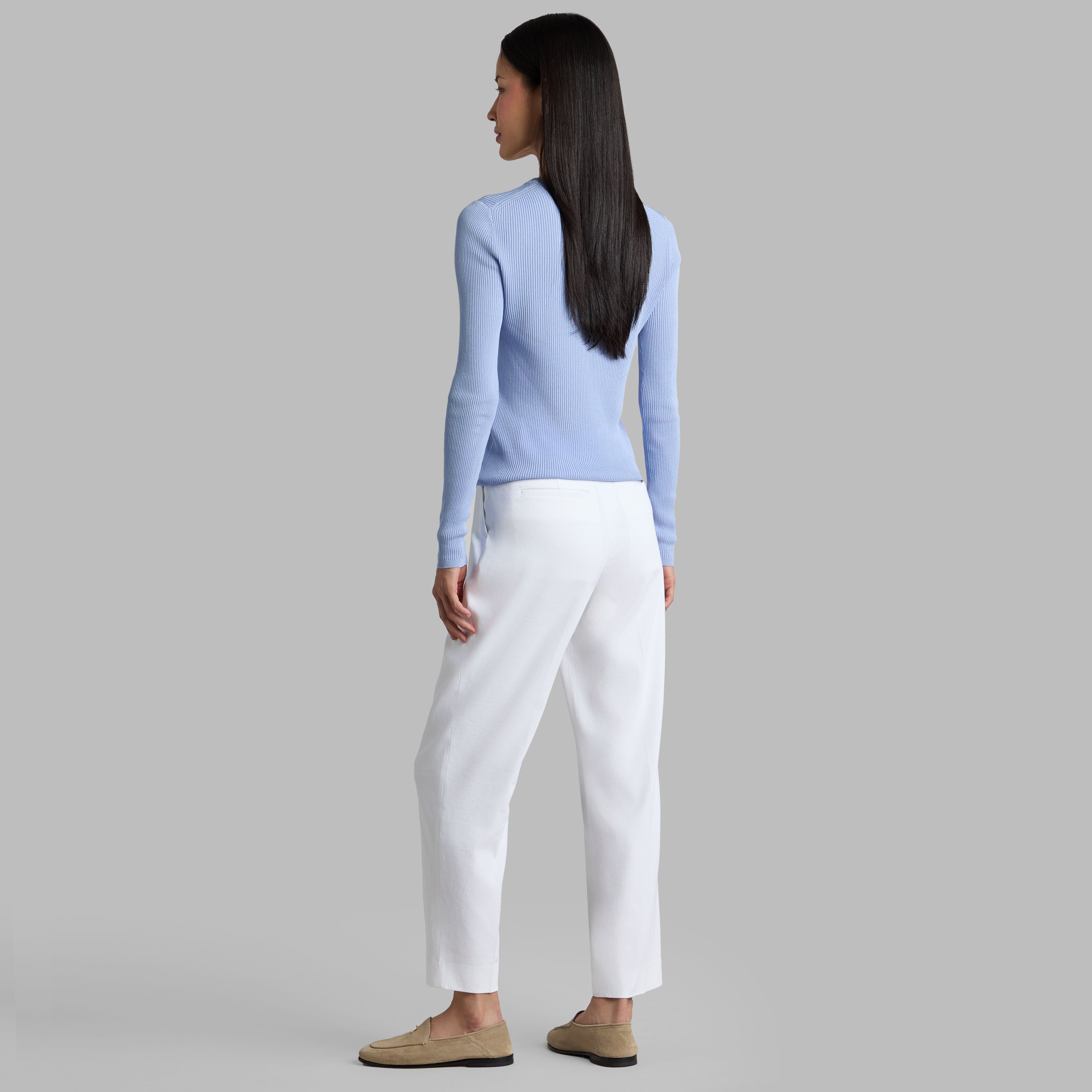 LTD RELEASE LINEN CROPPED PLEATED TROUSER