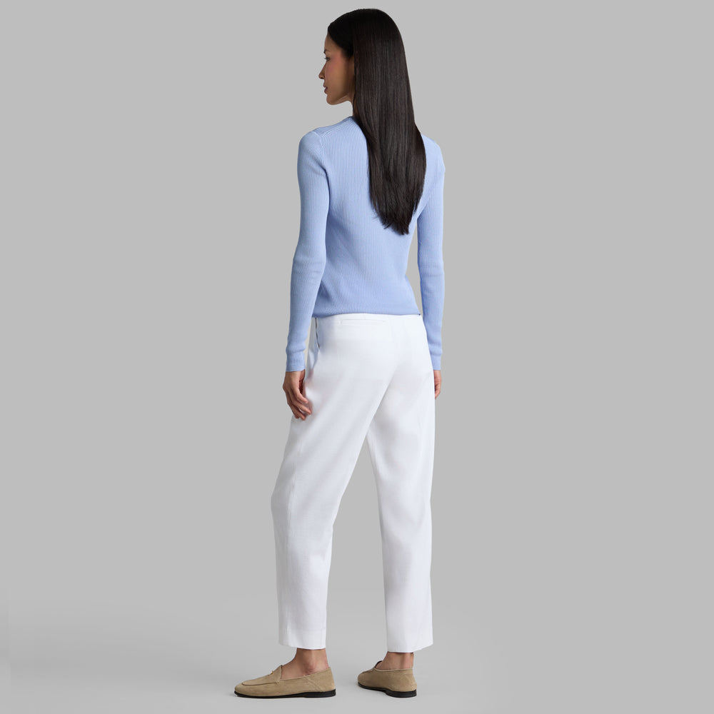 LTD RELEASE LINEN CROPPED PLEATED TROUSER