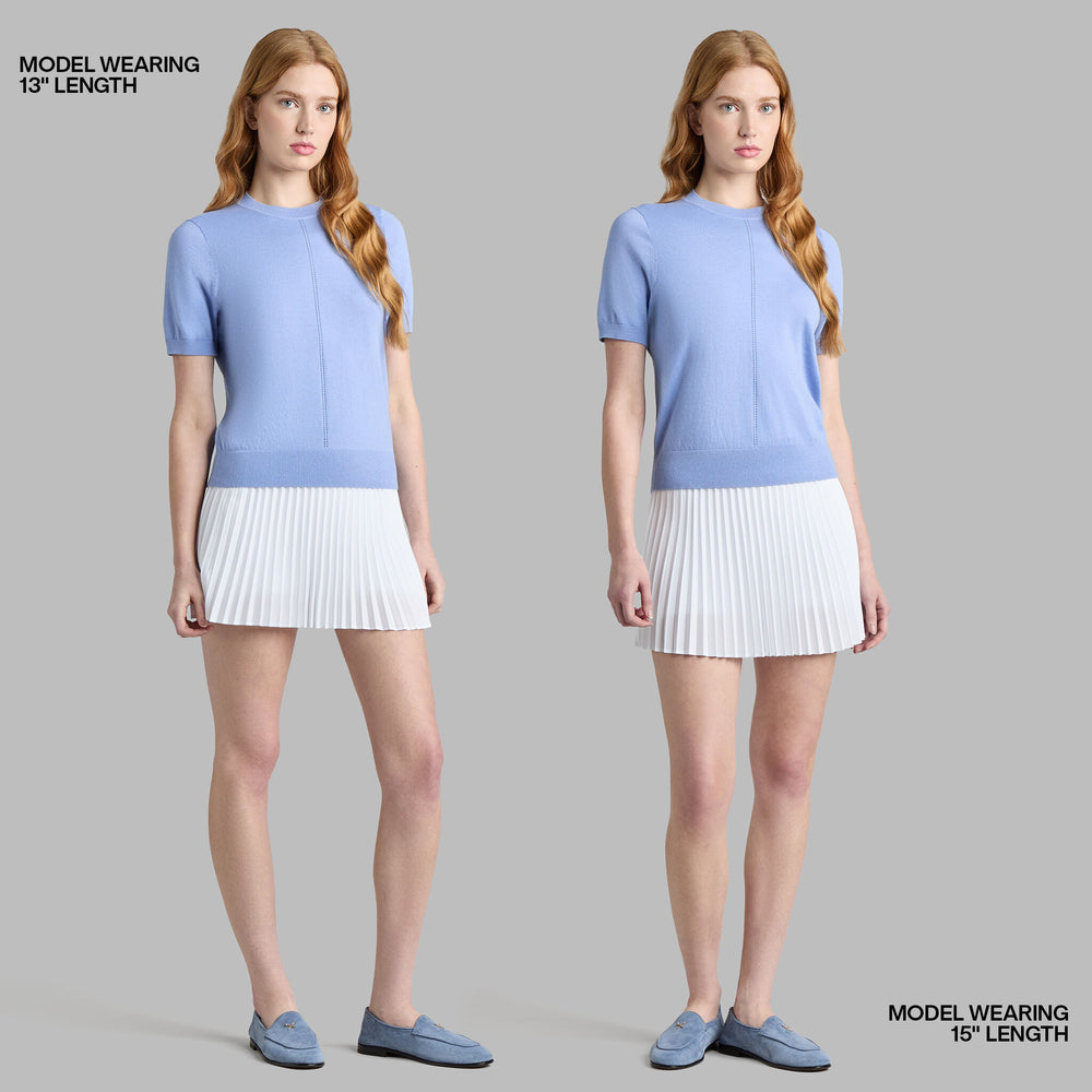 MICROPLEAT STRETCH WOVEN HIGHWAISTED SKORT