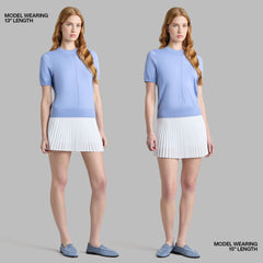 MICROPLEAT STRETCH WOVEN HIGHWAISTED SKORT