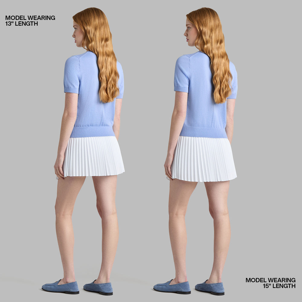 MICROPLEAT STRETCH WOVEN HIGHWAISTED SKORT