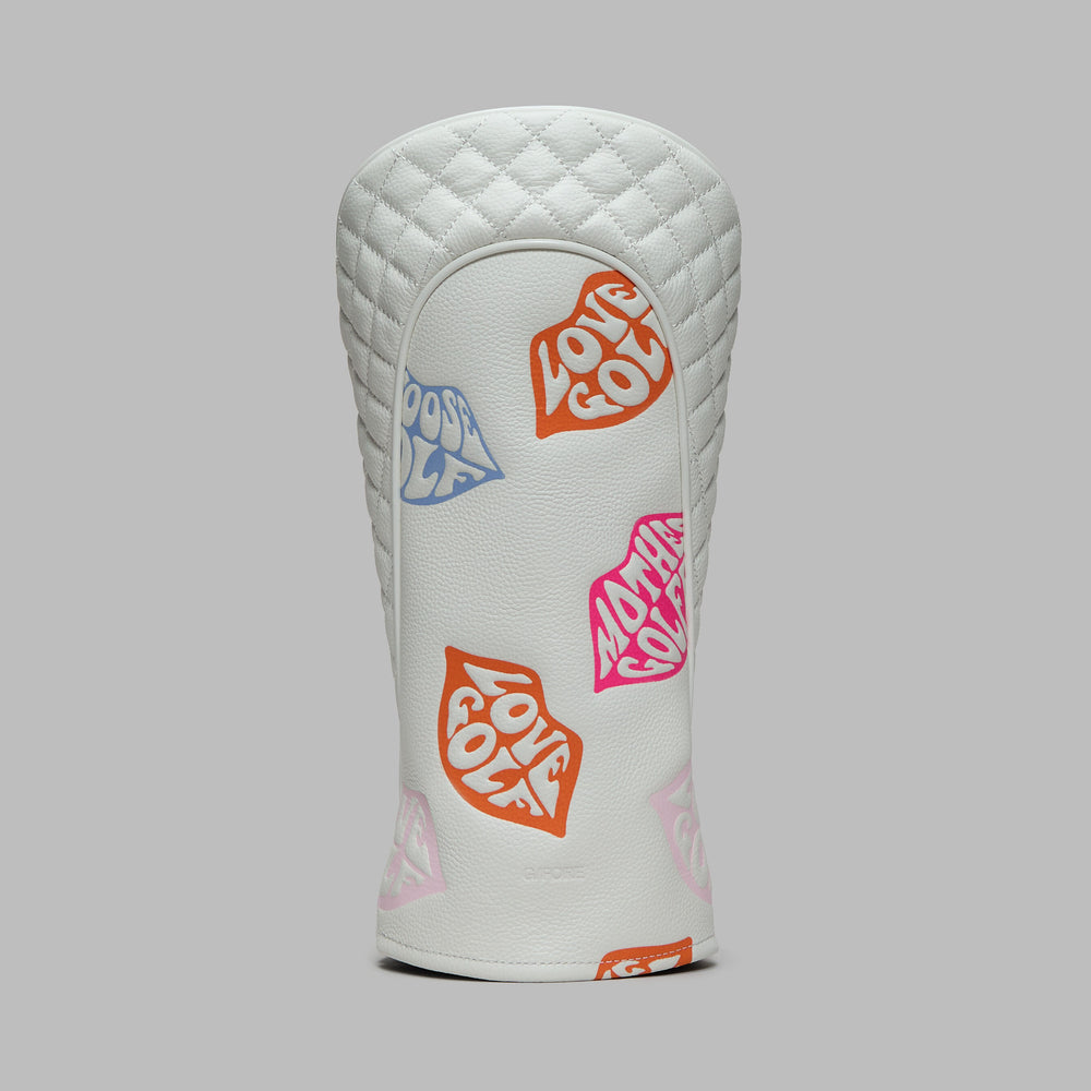 EMBOSSED LOVE G LEATHER DRIVER HEADCOVER
