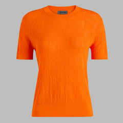 POINTELLE G SHORT SLEEVE SWEATER