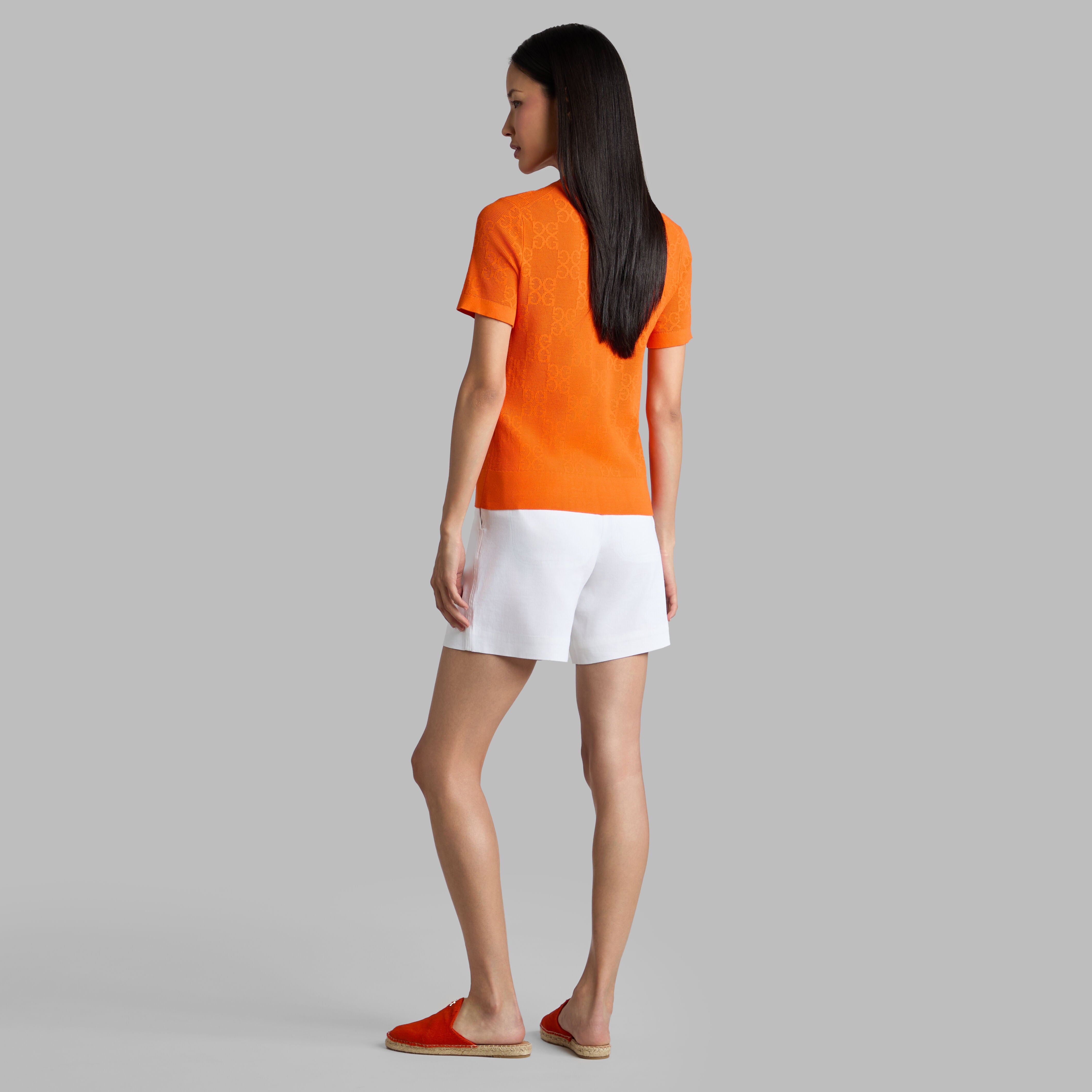 POINTELLE G SHORT SLEEVE SWEATER