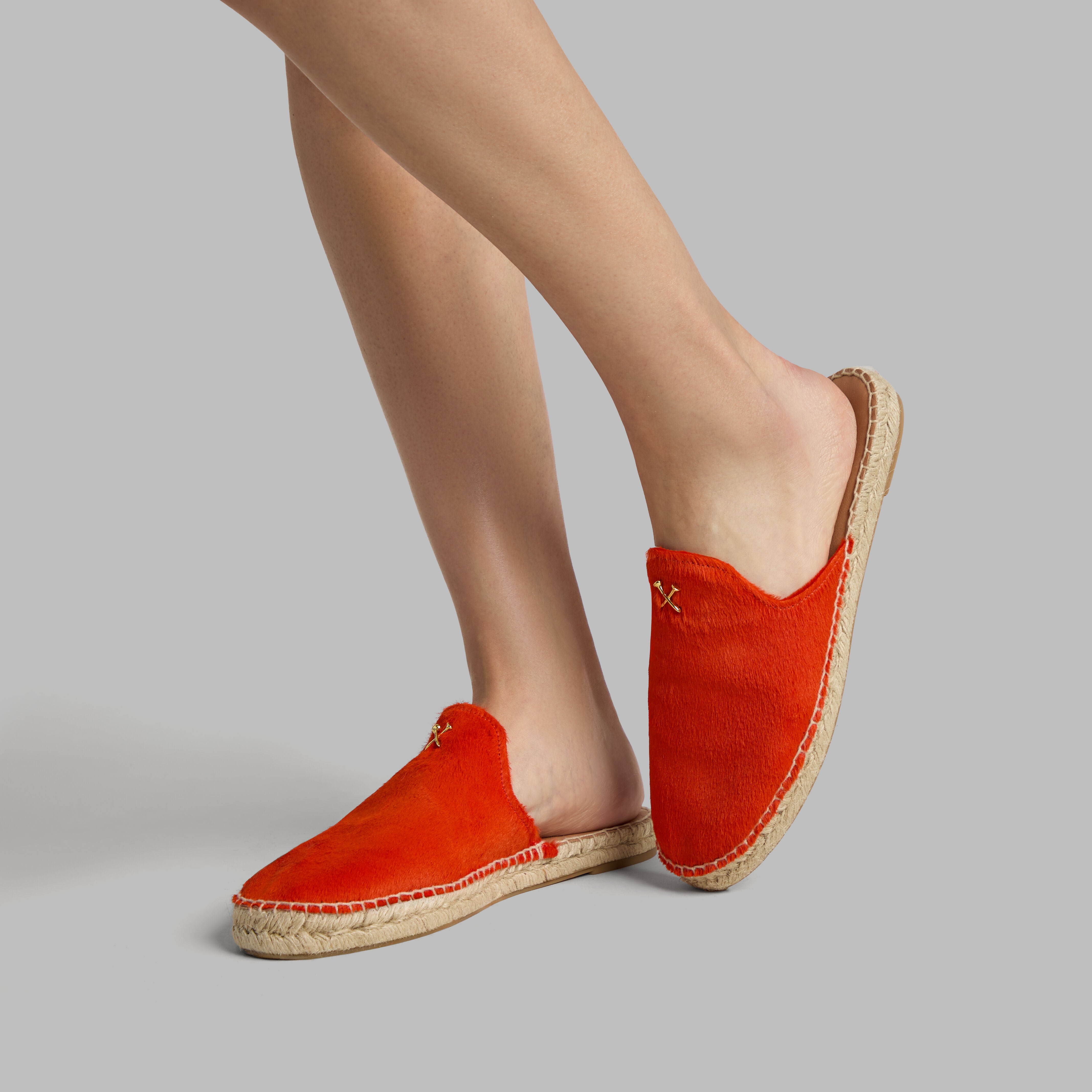 METAL TEES PONY HAIR ESPADRILLE