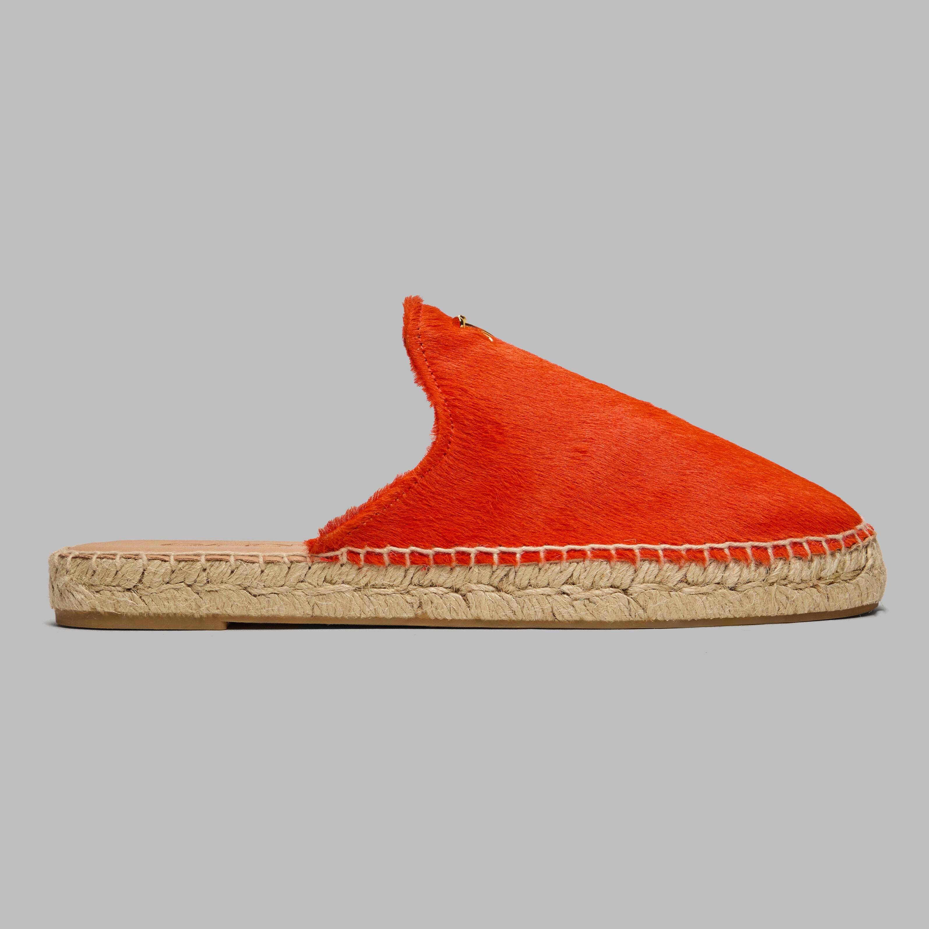 METAL TEES PONY HAIR ESPADRILLE