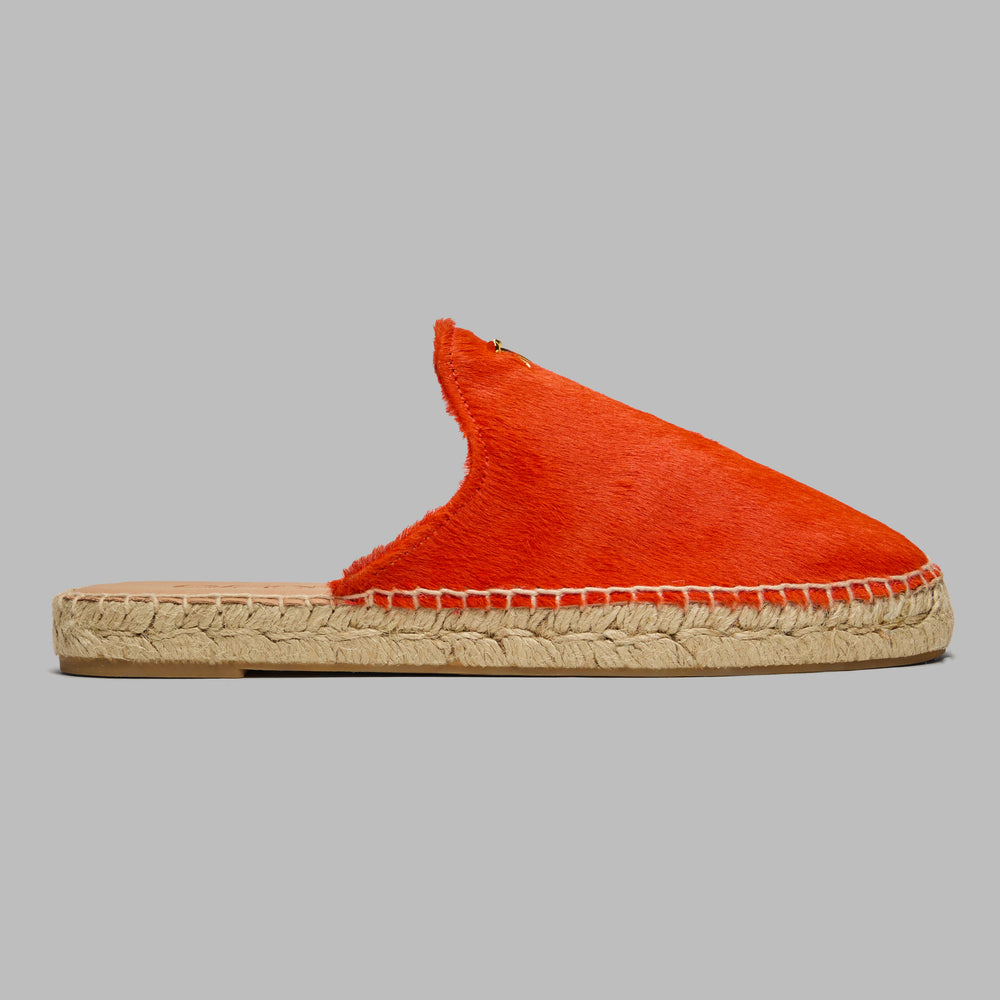 METAL TEES PONY HAIR ESPADRILLE