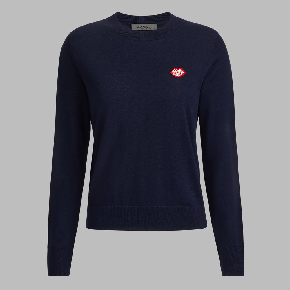 LOVE GOLF MERINO WOOL CREWNECK SWEATER
