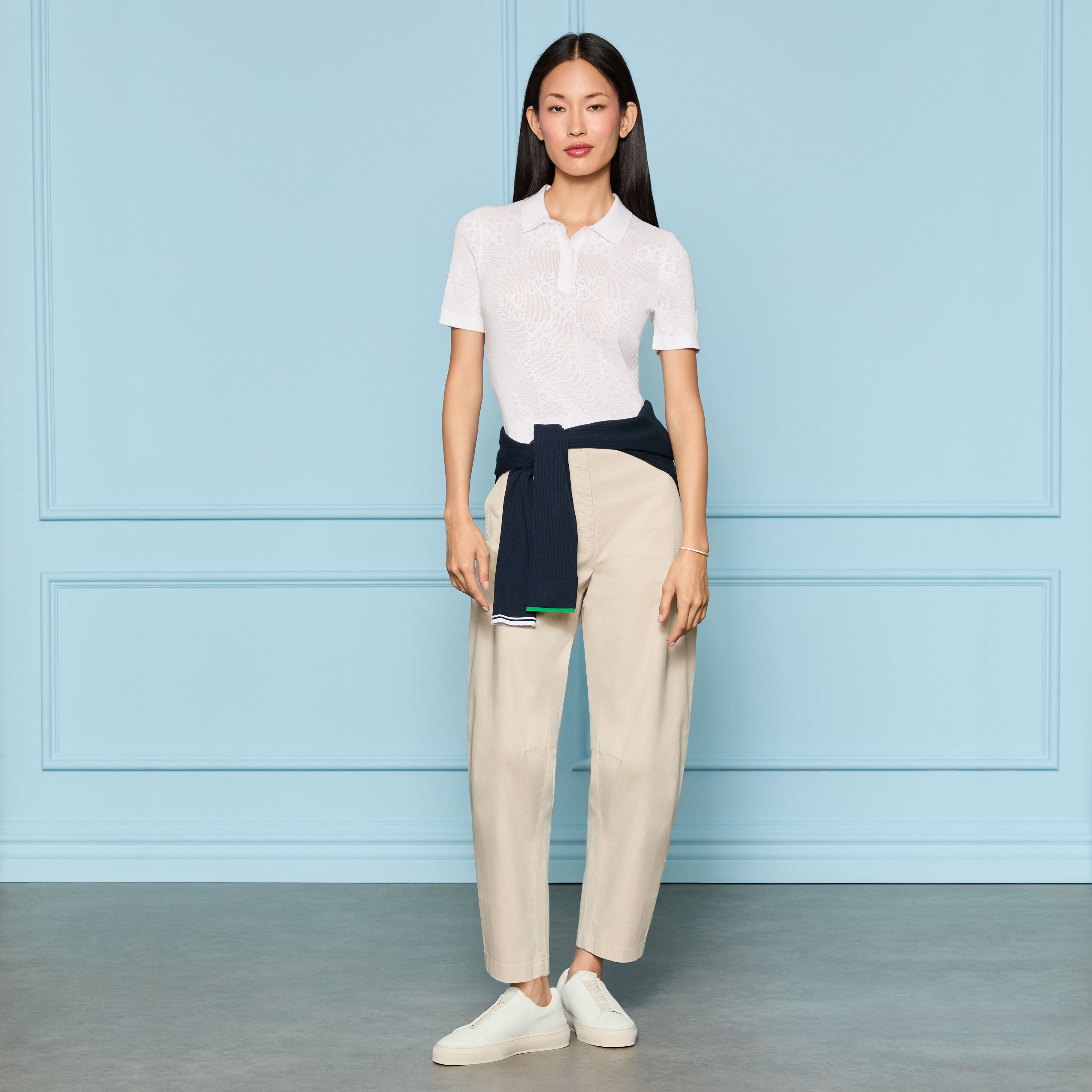 LTD RELEASE STRETCH COTTON GABARDINE BARREL LEG TROUSER