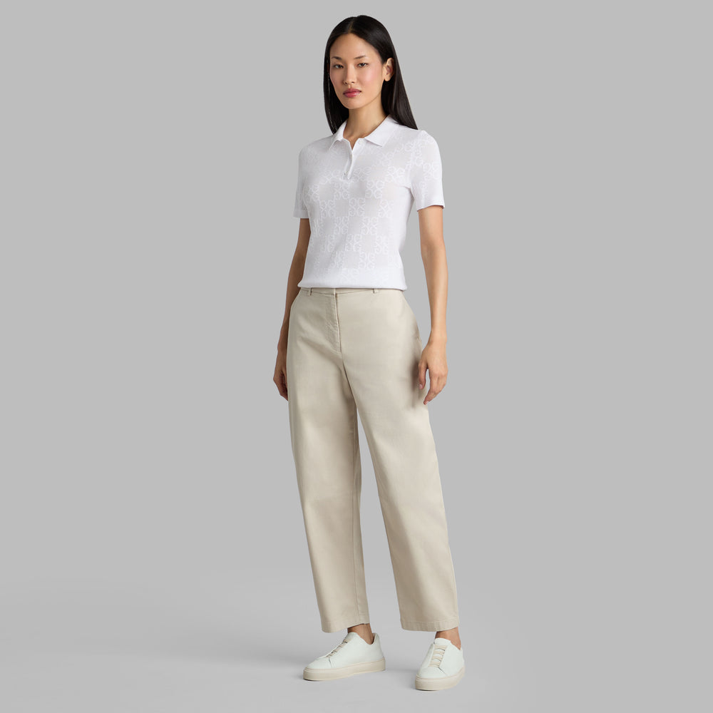 LTD RELEASE STRETCH COTTON GABARDINE BARREL LEG TROUSER