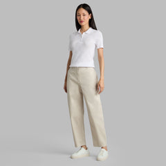 LTD RELEASE STRETCH COTTON GABARDINE BARREL LEG TROUSER