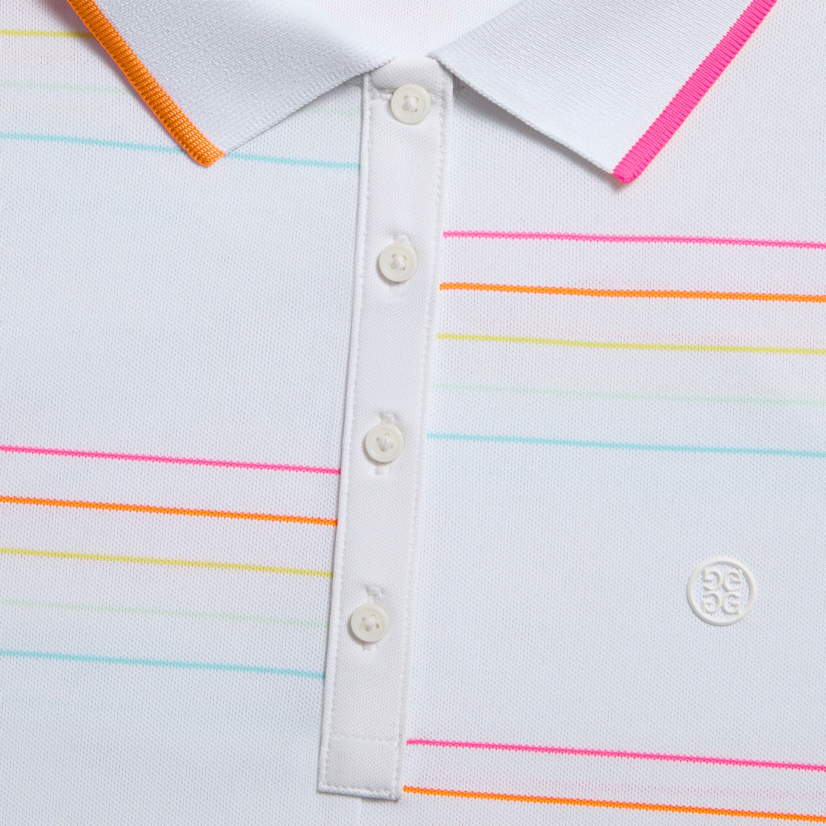 OFFSET STRIPE TECH PIQUÉ SLEEVELESS POLO
