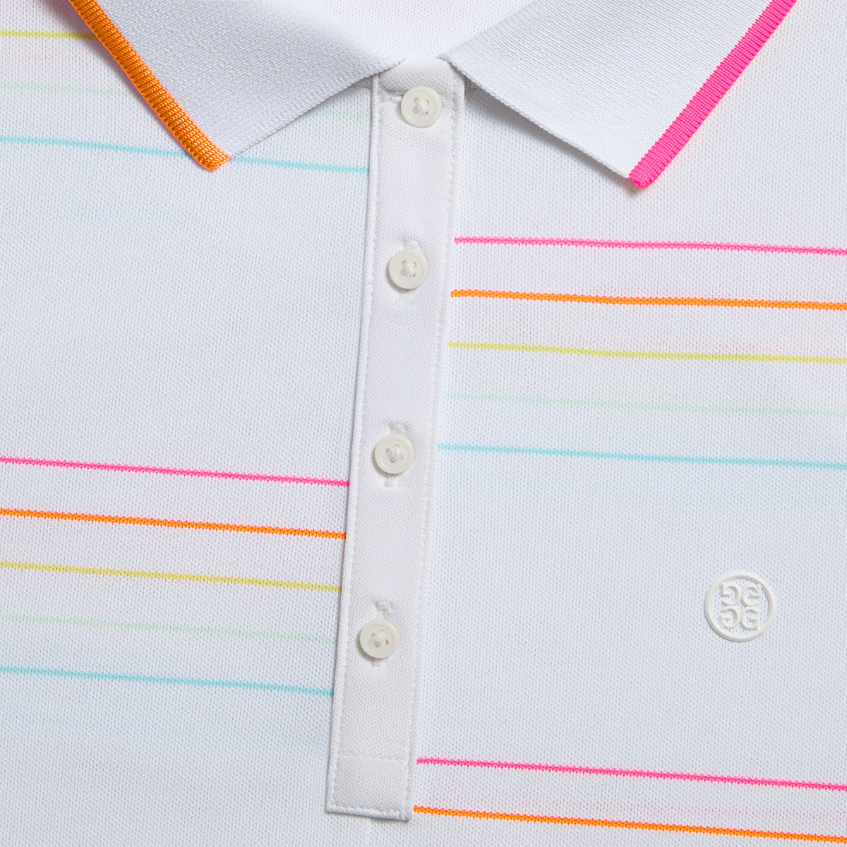 OFFSET STRIPE TECH PIQUÉ SLEEVELESS POLO