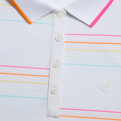 OFFSET STRIPE TECH PIQUÉ SLEEVELESS POLO