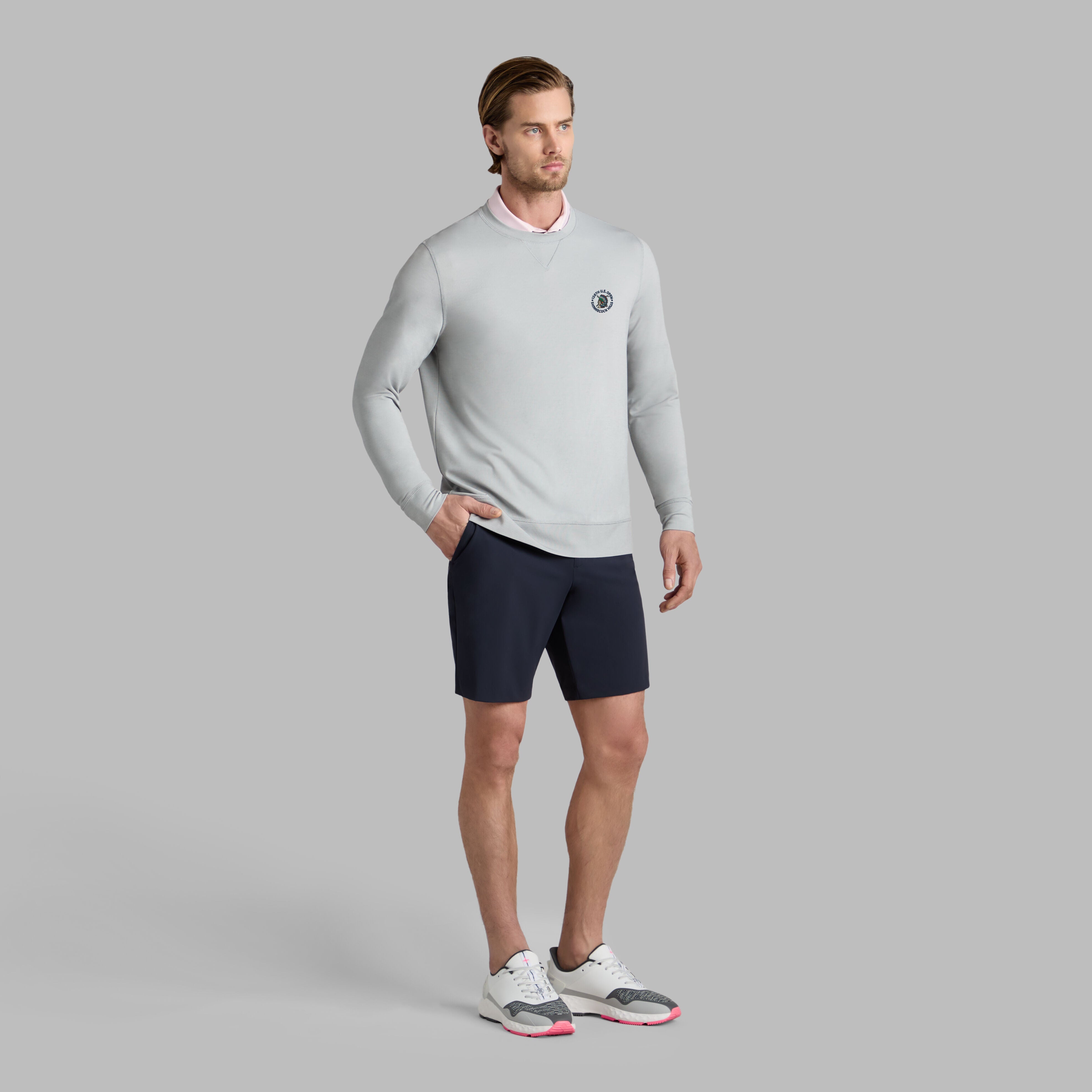 LTD RELEASE 2026 U.S. OPEN PERFORMANCE PIQUÉ CREWNECK LAYER