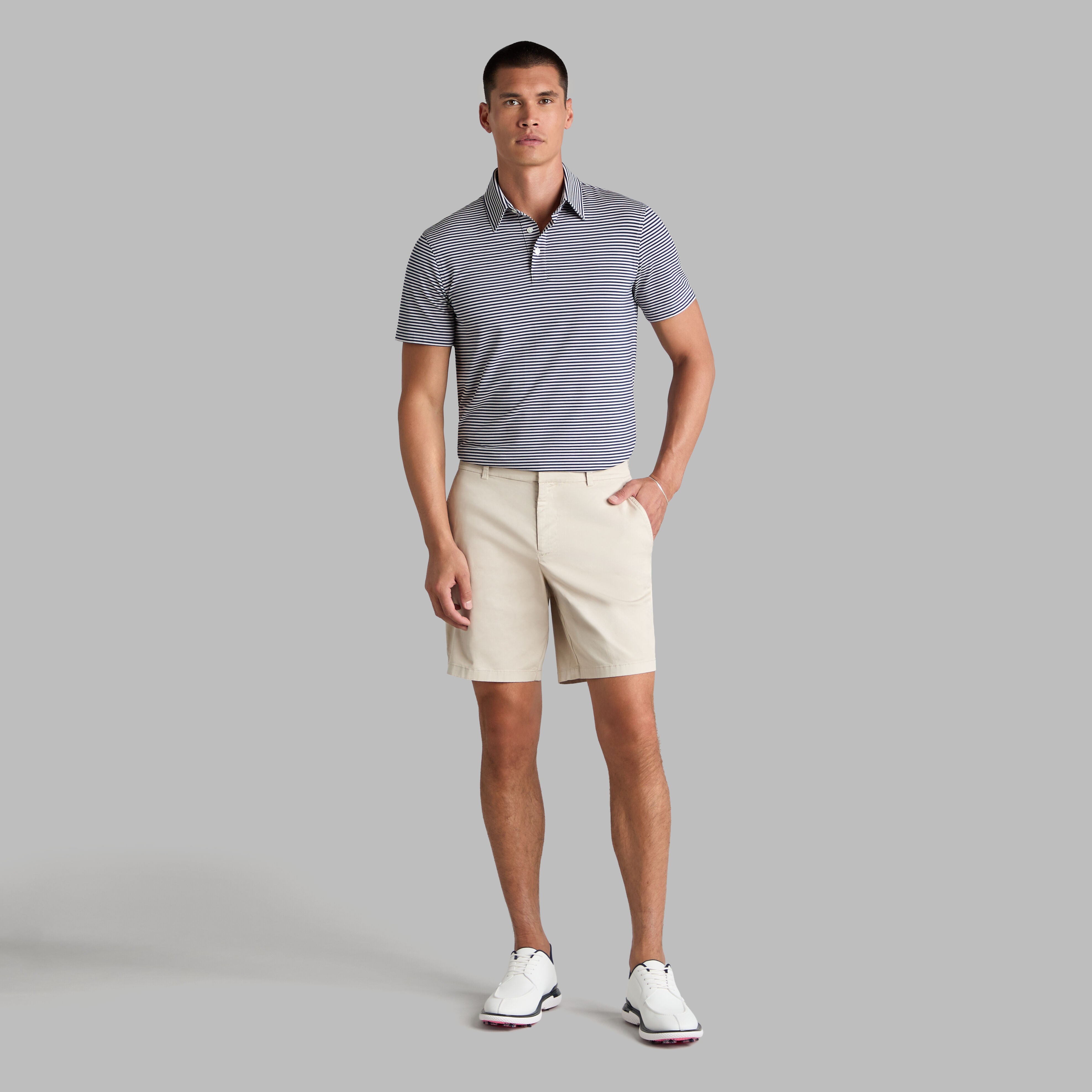 ALL PLAY STRIPE STRETCH KNIT POLO
