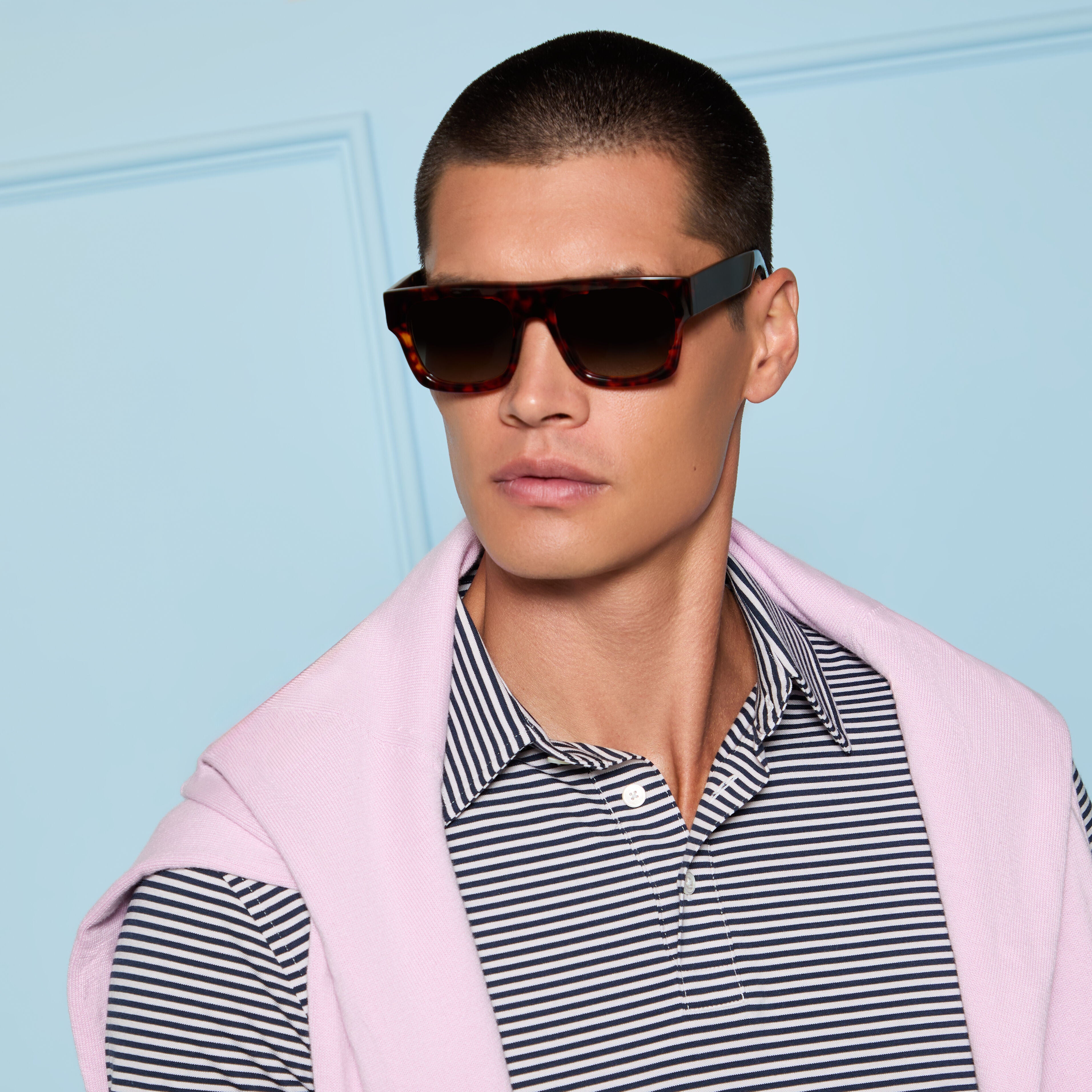 ALL PLAY STRIPE STRETCH KNIT POLO