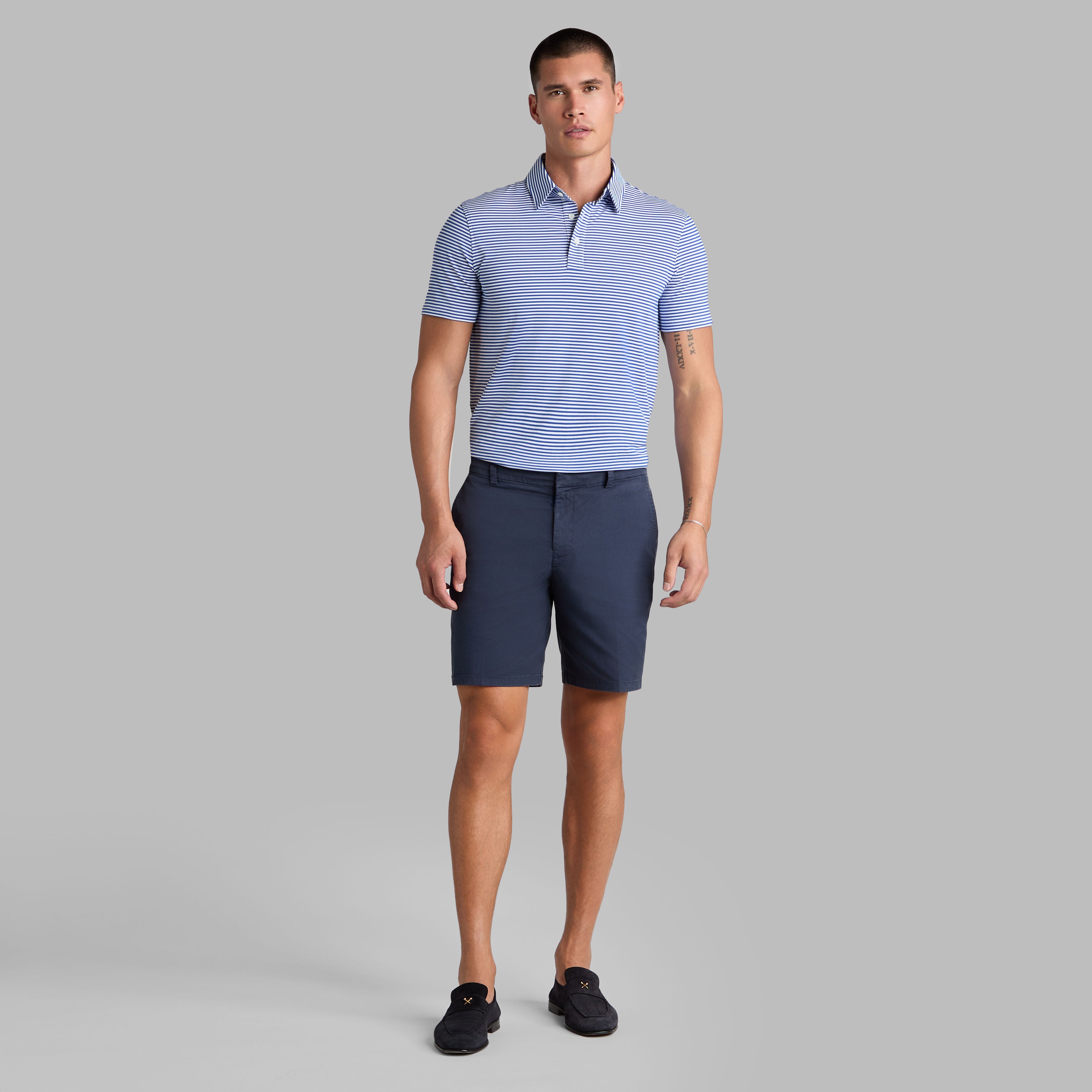 ALL PLAY STRIPE STRETCH KNIT POLO