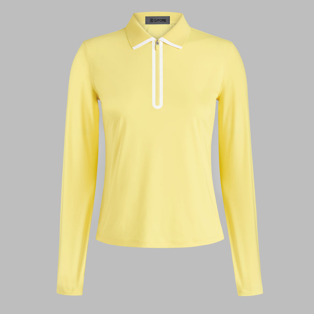 SILKY TECH NYLON LONG SLEEVE 1/4 ZIP POLO