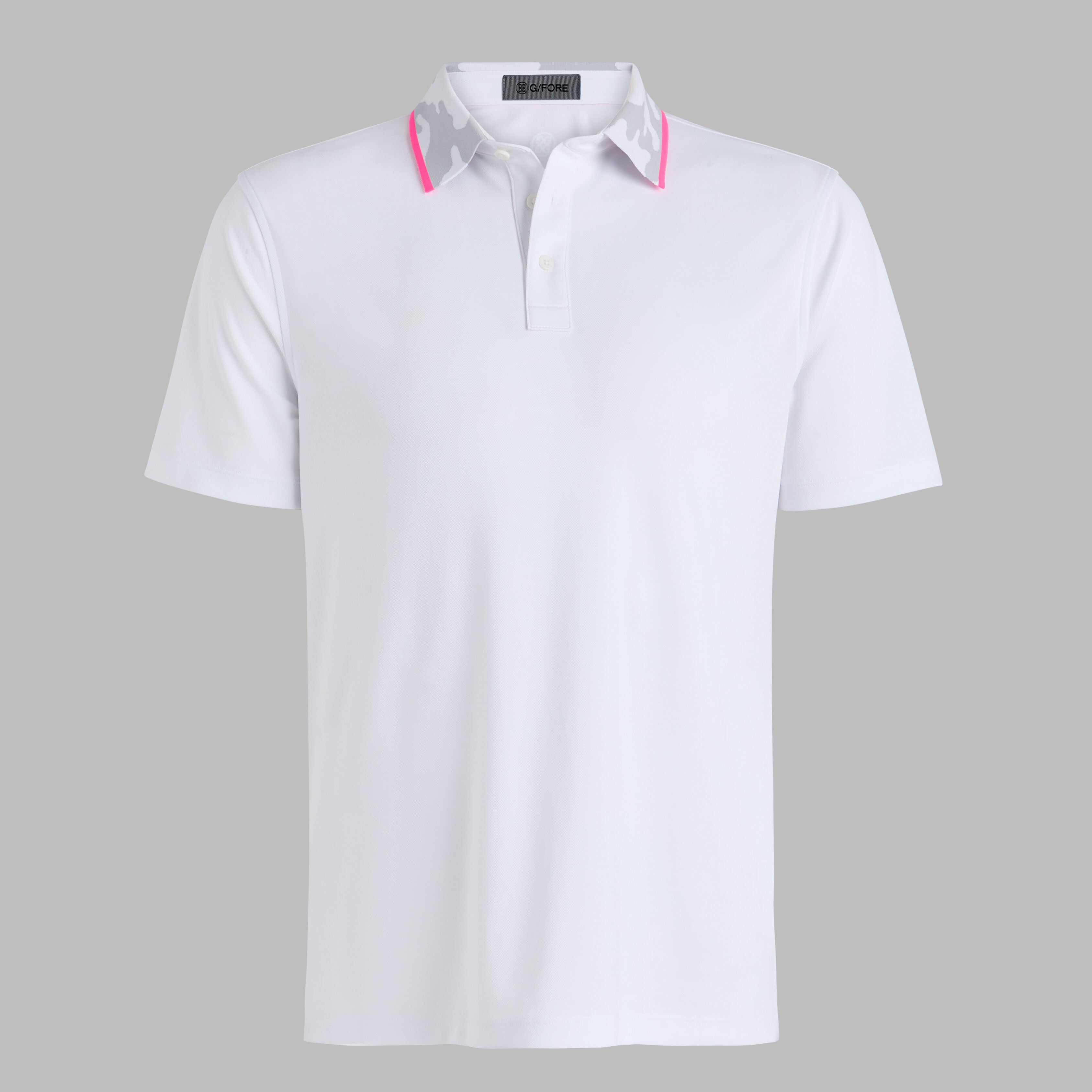 CAMO COLLAR PERFORMANCE PIQUE POLO