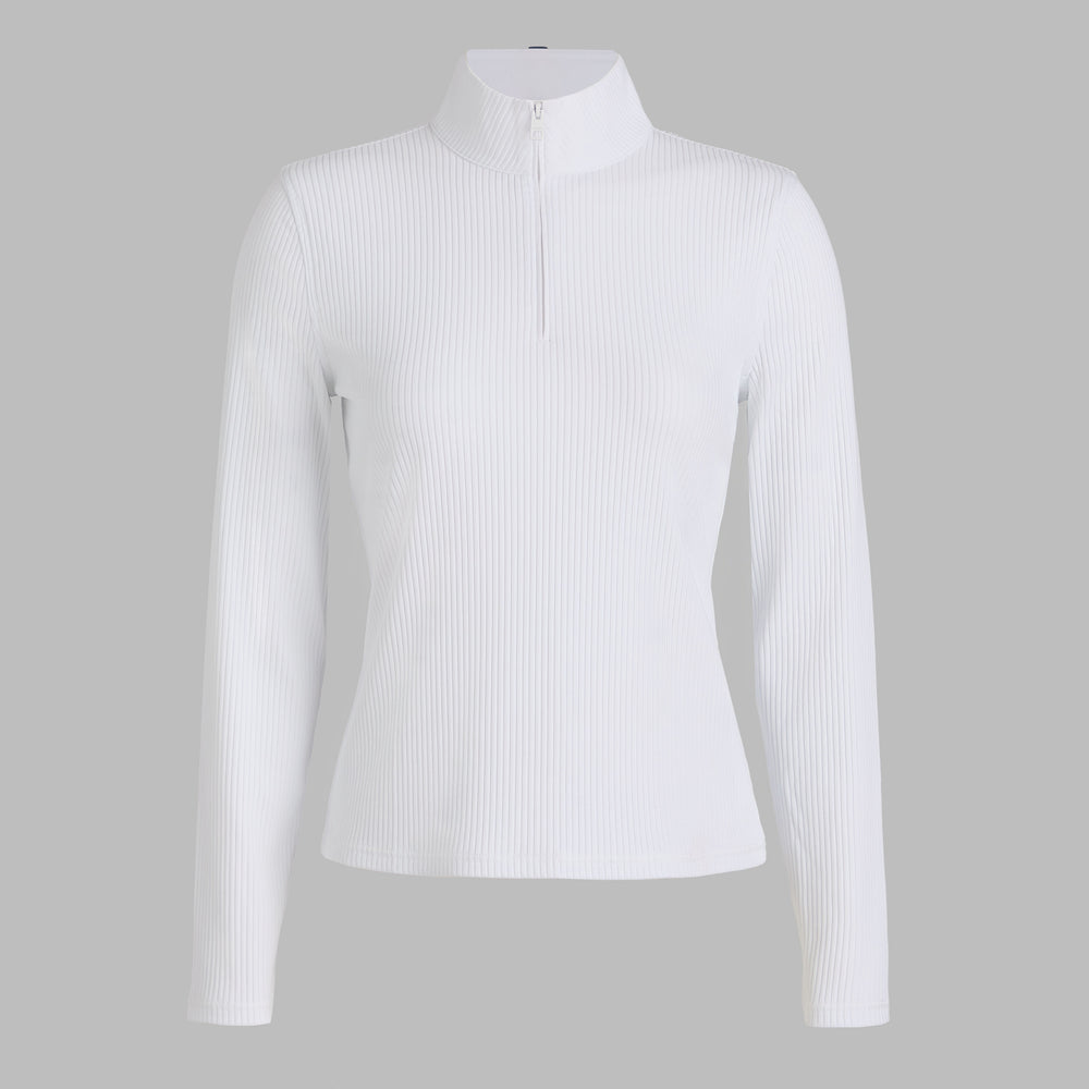 FITTED RIB 1/4 ZIP PULLOVER