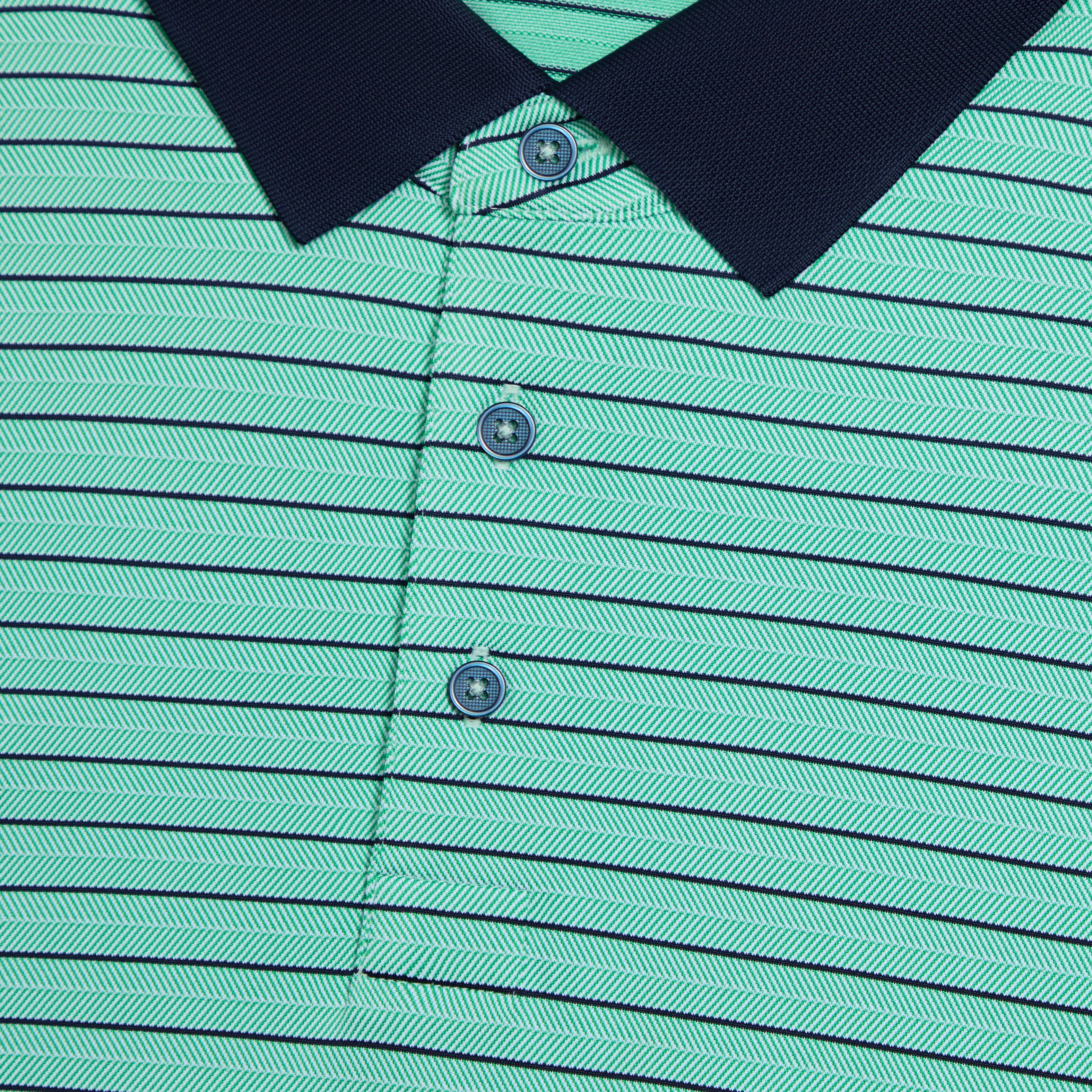 HERRINGBONE STRIPE TECH JERSEY POLO