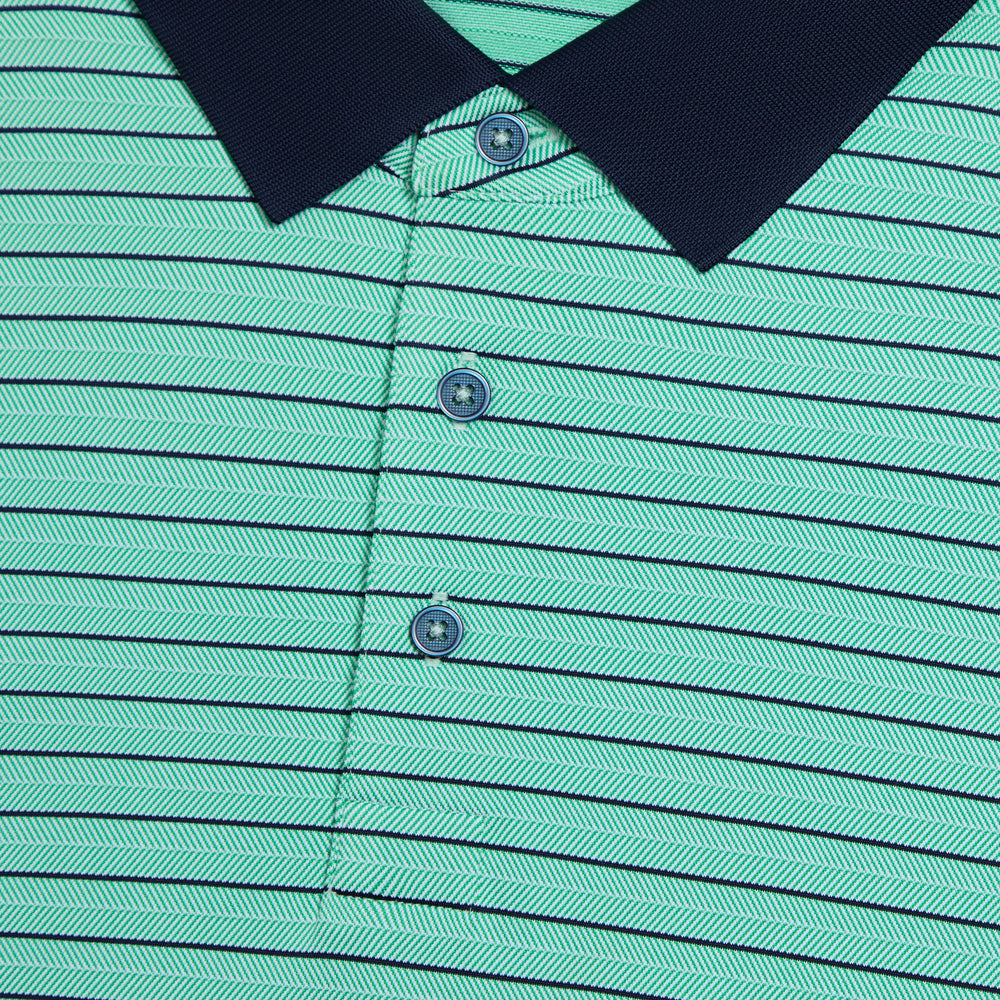 HERRINGBONE STRIPE TECH JERSEY POLO